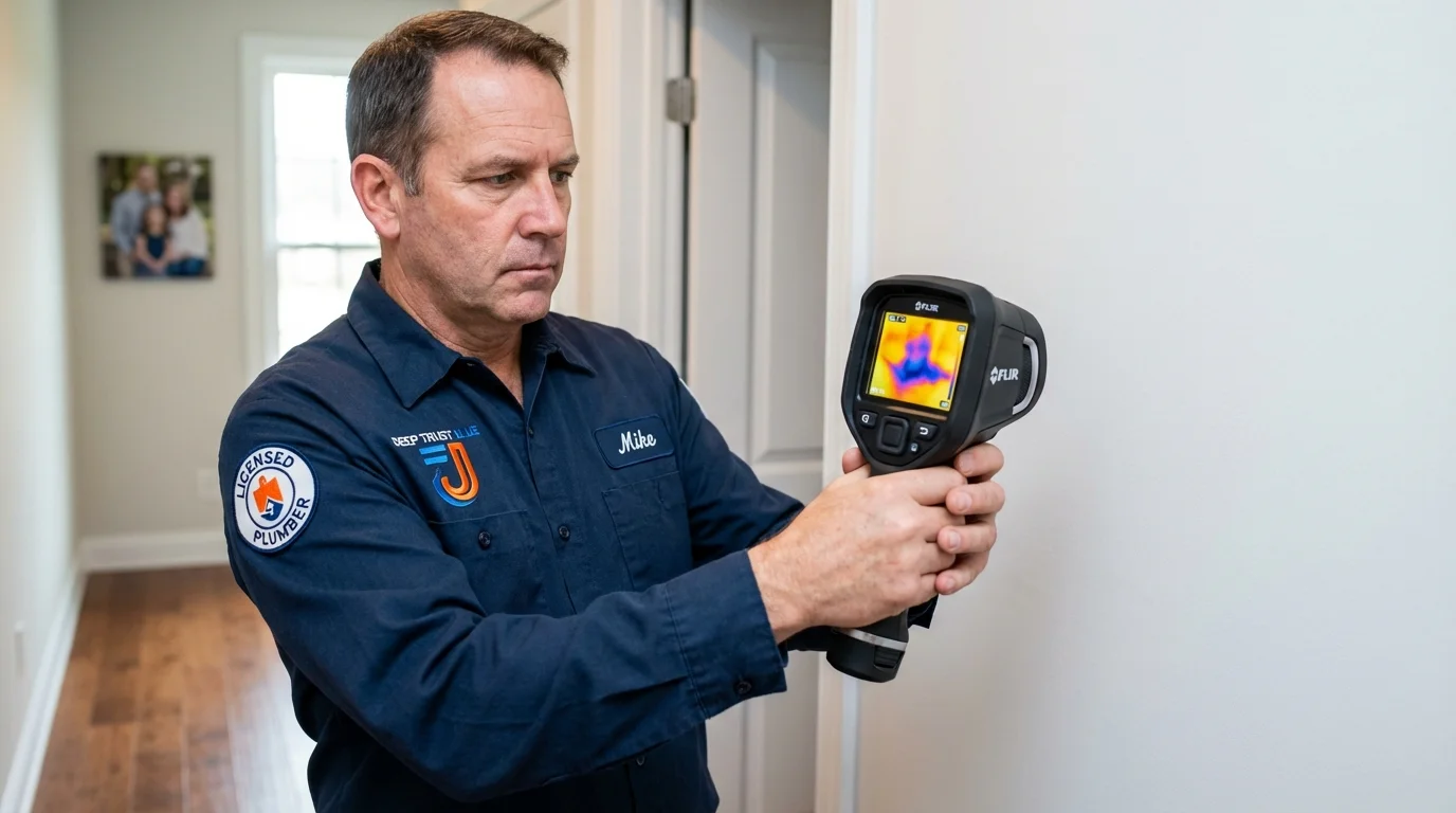 Thermal imaging leak detection by Johns Plumbing LLC in North Collins